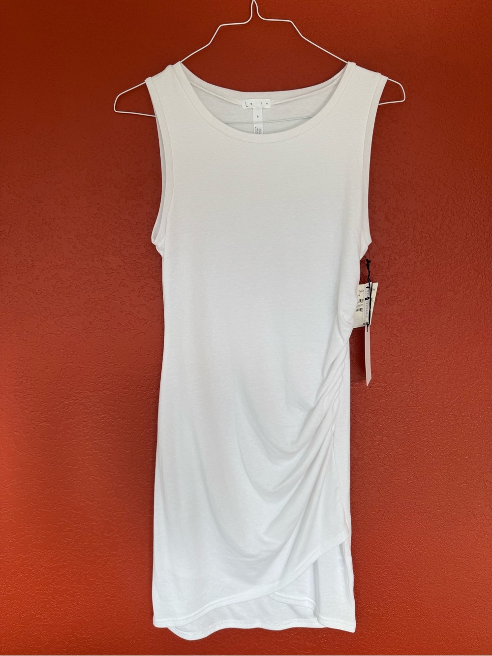 NWT Leith knee length tank dress size medium.  White.